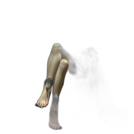 creature, shoes, mask, staff transparent PNG cut-out
