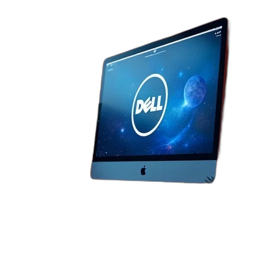 3d render, dell, monitor transparent PNG cut-out