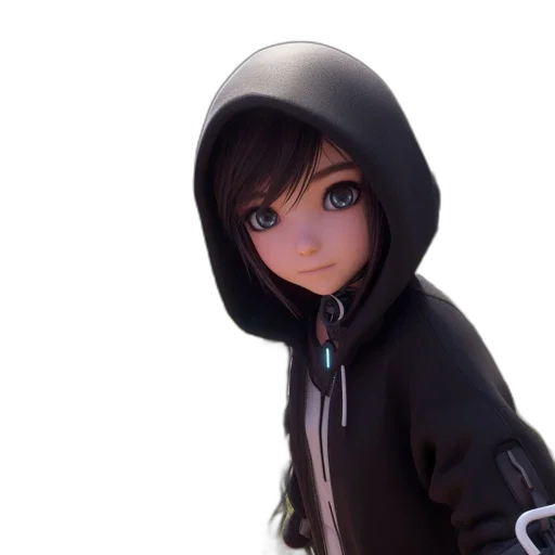 jacket, robot, face, staff transparent PNG cut-out