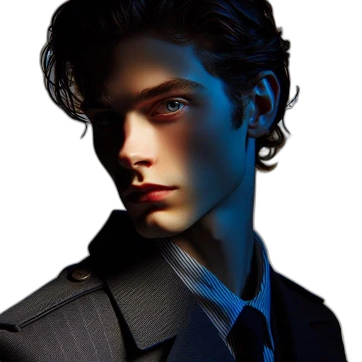 jacket, face, photorealistic, 3d render transparent PNG cut-out