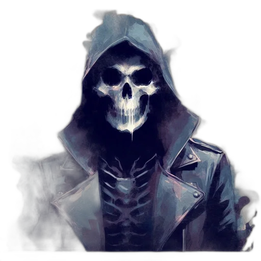 mask, jacket, face, weapon transparent PNG cut-out