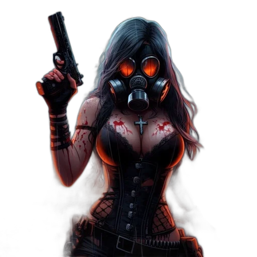 mask, face, concept art, comic book art transparent PNG cut-out