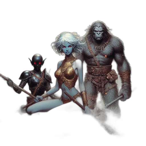 concept art, fantasy art, comic book art, pixel art transparent PNG cut-out