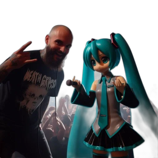 anime, concept art, vaporwave, 3d render transparent PNG cut-out