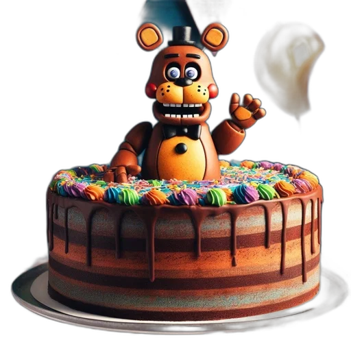3d render, concept art, birthday, cake transparent PNG cut-out