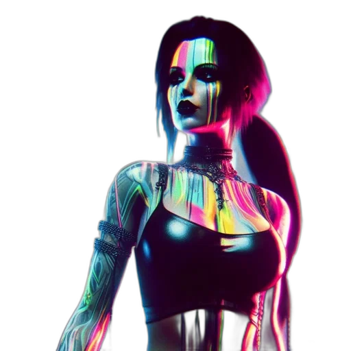 robot, dress, mask, cyberpunk transparent PNG cut-out