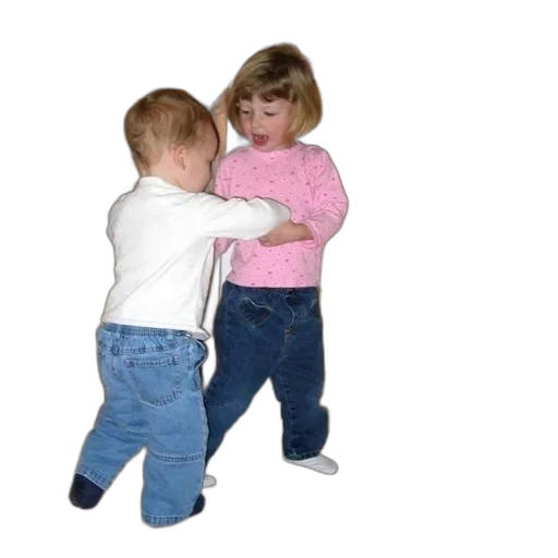 jacket, two, children, play transparent PNG cut-out