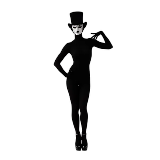 hat, dress, staff, mask transparent PNG cut-out