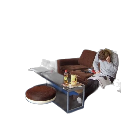 furniture, 3d render, concept art, cozy transparent PNG cut-out