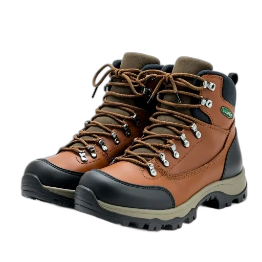 shoes, 3d render, pair, brown transparent PNG cut-out
