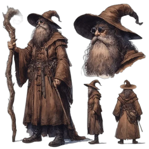 staff, hat, concept art, fantasy art transparent PNG cut-out