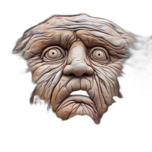 face, mask, creature, staff transparent PNG cut-out