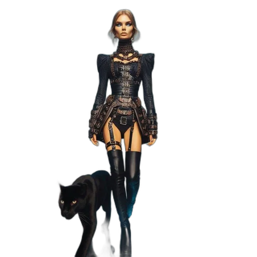 dress, staff, concept art, fantasy art transparent PNG cut-out