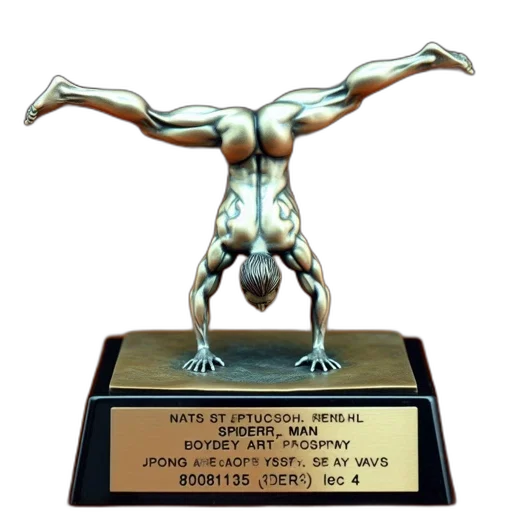 elaborate, metallic, sculpture, portrays transparent PNG cut-out