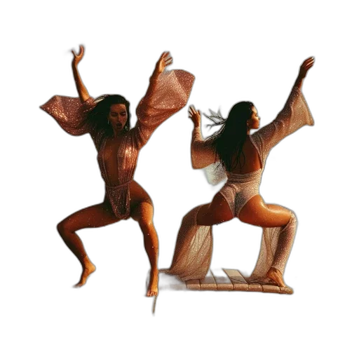 concept art, two, women, aboard transparent PNG cut-out