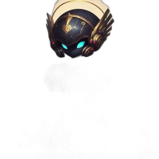 robot, mask, weapon, crown transparent PNG cut-out