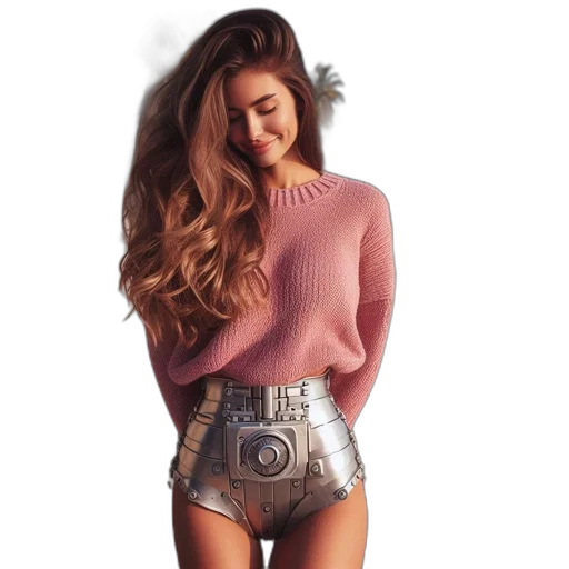 jacket, hair, dress, jewelry transparent PNG cut-out