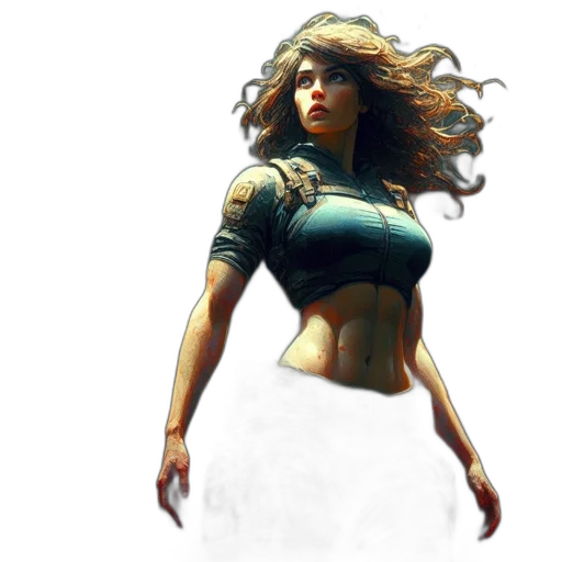 dress, robot, concept art, comic book art transparent PNG cut-out
