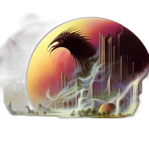 hat, concept art, fantasy art, vaporwave transparent PNG cut-out
