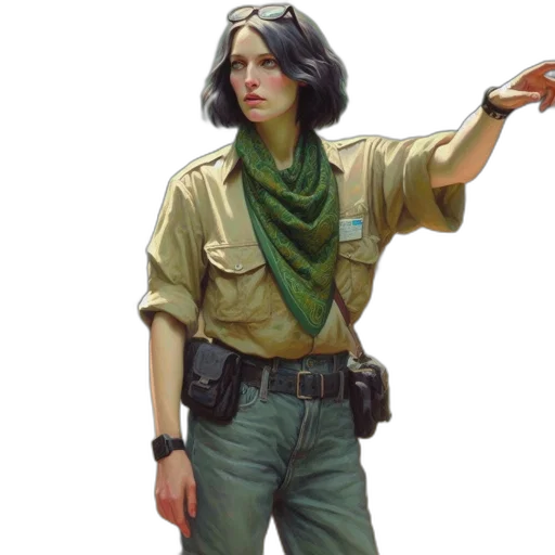 jacket, staff, weapon, concept art transparent PNG cut-out