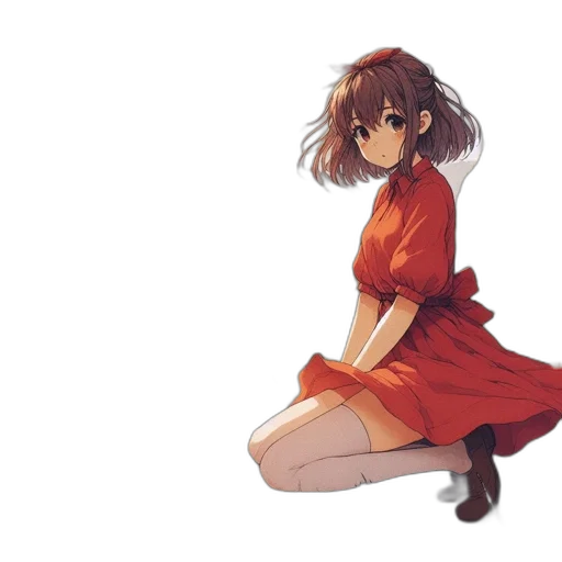 dress, staff, weapon, flower transparent PNG cut-out