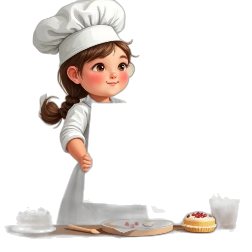 food, staff, photorealistic, oil painting transparent PNG cut-out