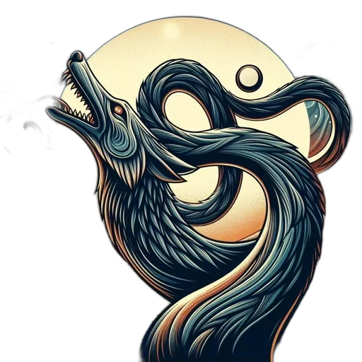 hair, mask, staff, dragon transparent PNG cut-out