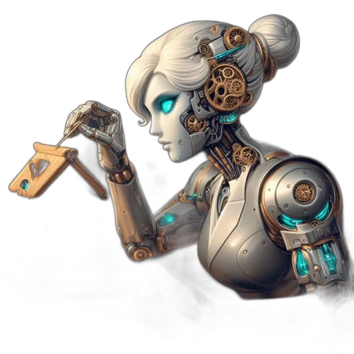 robot, staff, weapon, jewelry transparent PNG cut-out