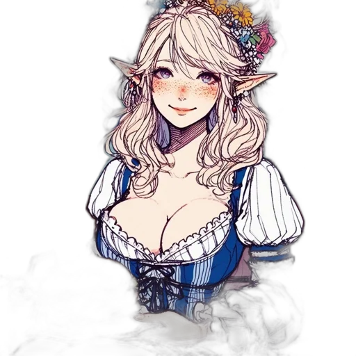 dress, crown, flower, dragon transparent PNG cut-out