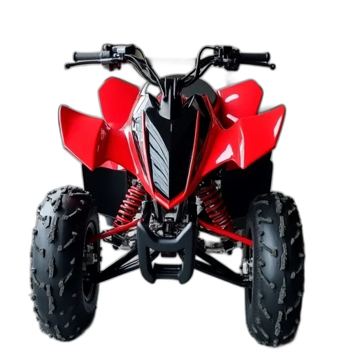 3d render, red, black, all-terrain transparent PNG cut-out
