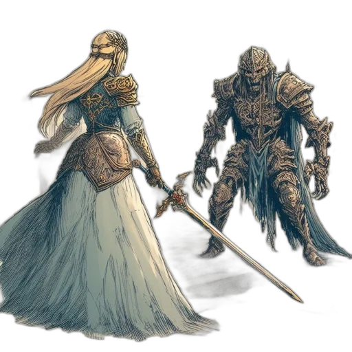 sword, concept art, fantasy art, comic book art transparent PNG cut-out