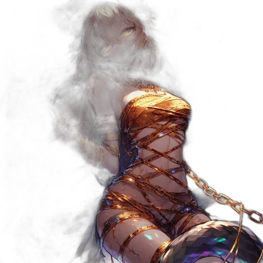 dress, sword, dragon, staff transparent PNG cut-out