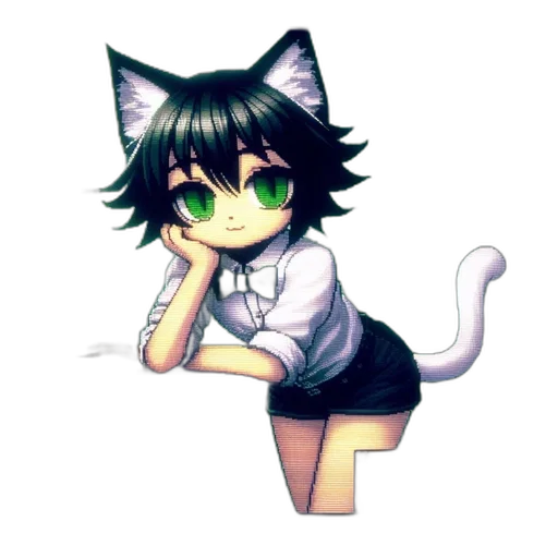 staff, animal, pixel art, anime transparent PNG cut-out