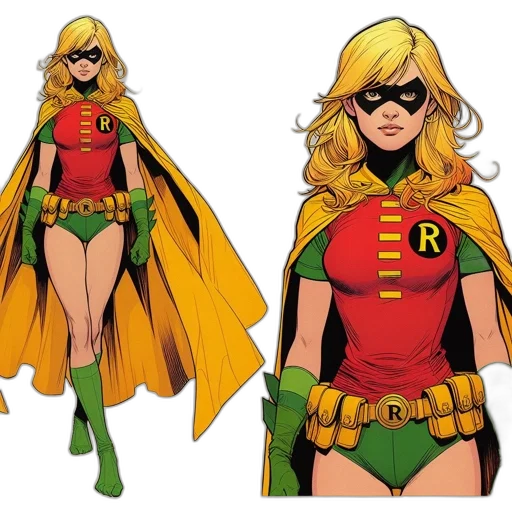 comic book art, concept art, female, character transparent PNG cut-out