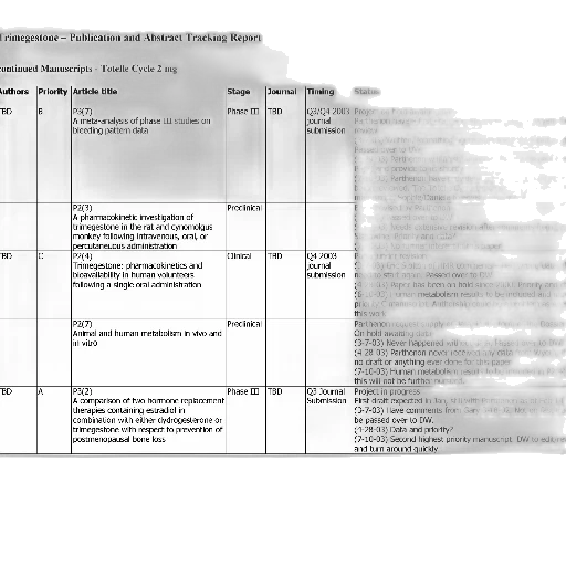 document, titled, trimegestone, publication transparent PNG cut-out