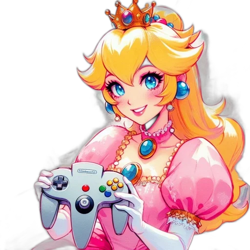 crown, dress, weapon, pixel art transparent PNG cut-out