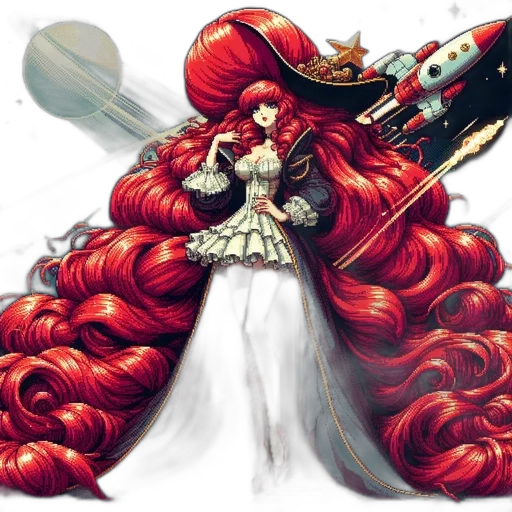 hair, dress, crown, weapon transparent PNG cut-out