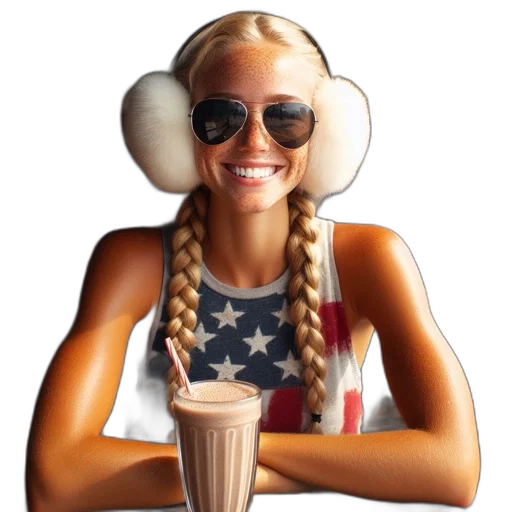 hat, staff, food, face transparent PNG cut-out
