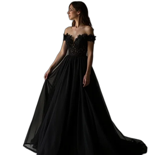 dress, dark, illusion, lace transparent PNG cut-out
