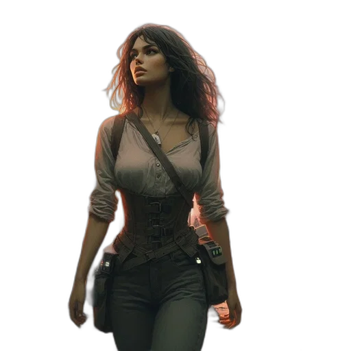 jacket, concept art, comic book art, 3d render transparent PNG cut-out