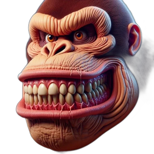 mask, face, creature, 3d render transparent PNG cut-out