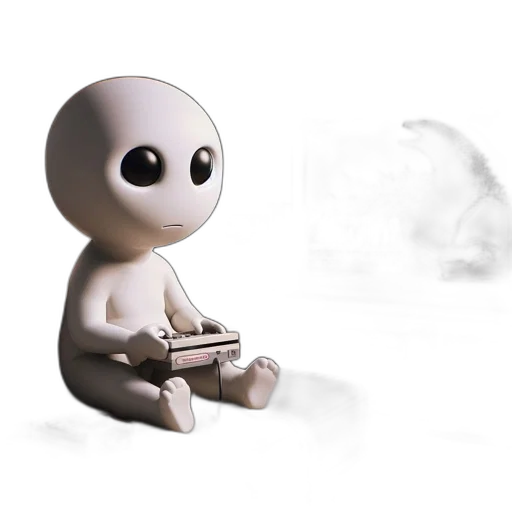 robot, creature, face, staff transparent PNG cut-out
