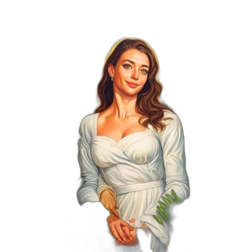 dress, jewelry, staff, crown transparent PNG cut-out