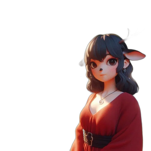 dress, staff, dragon, creature transparent PNG cut-out