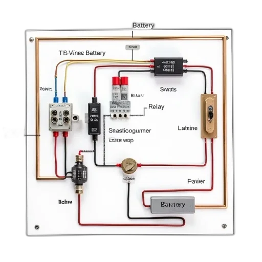 wiring, diagram, starter, two transparent PNG cut-out