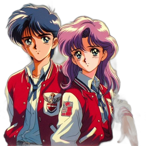 jacket, vaporwave, anime, concept art transparent PNG cut-out