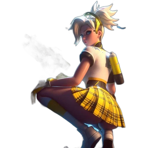 dress, staff, concept art, anime transparent PNG cut-out