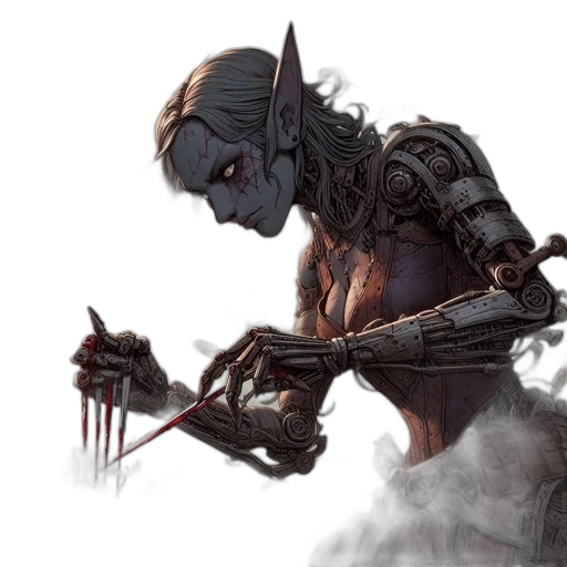 weapon, sword, staff, robot transparent PNG cut-out