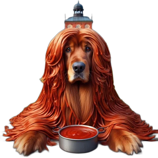 hair, animal, crown, staff transparent PNG cut-out