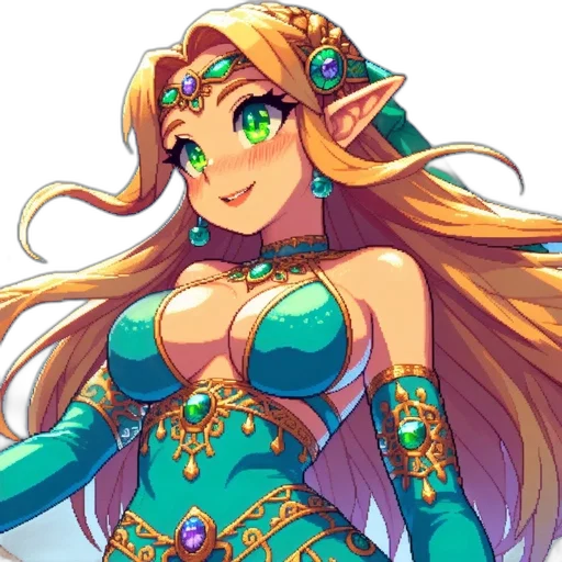 crown, dress, staff, fantasy art transparent PNG cut-out